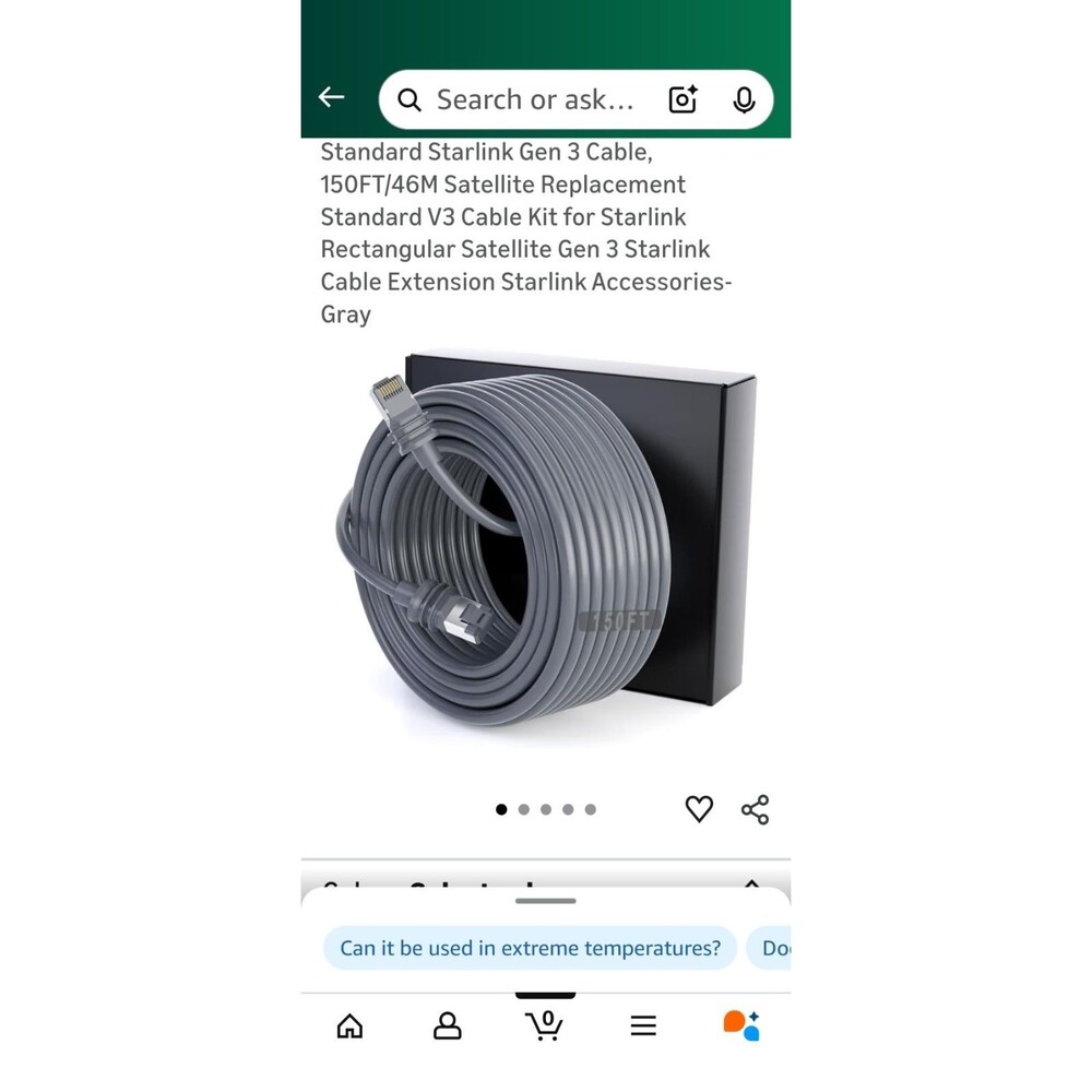 starlink 150 ft gen 3 cable